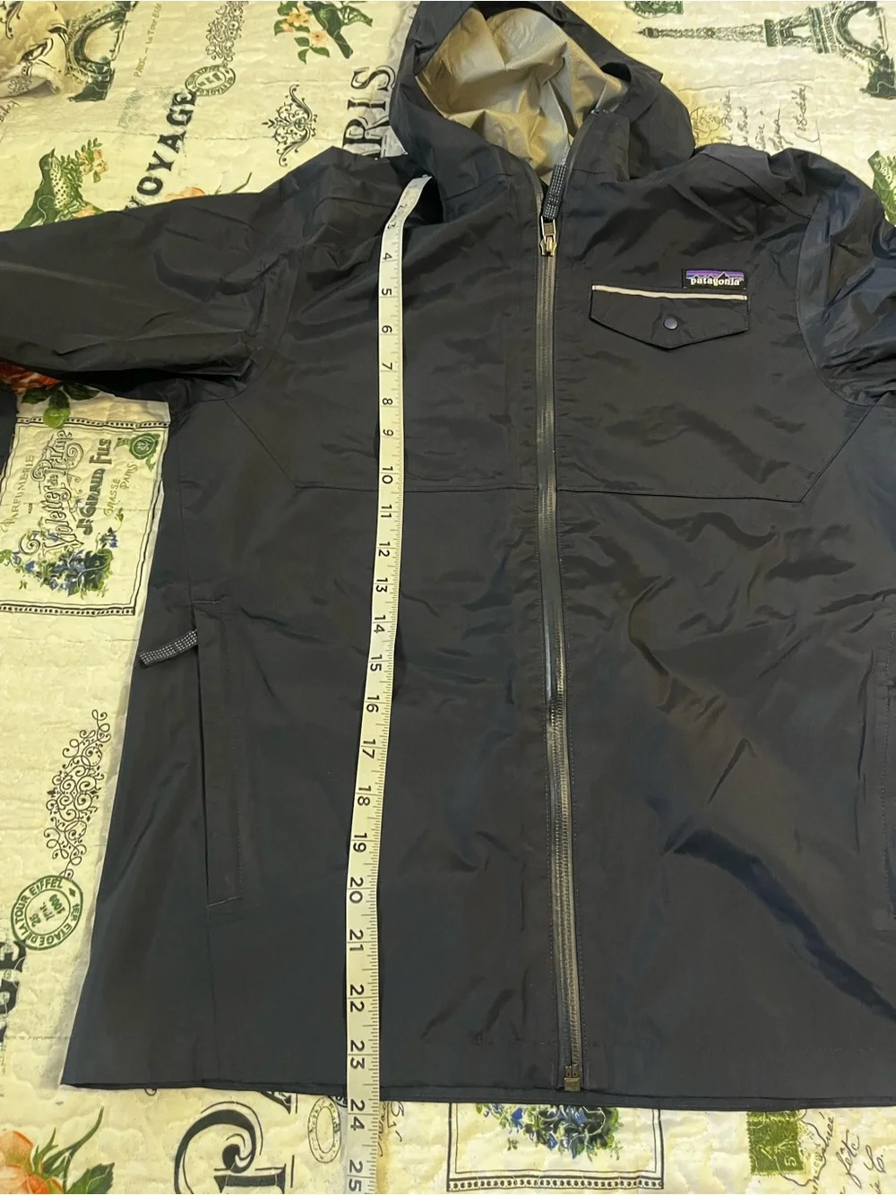 Patagonia Thorrentshell Breathable H2no Navy Hooded Rain Jacket Size 14